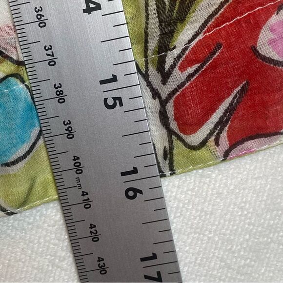 Sea Suns Vintage Semi-Sheer Floral Button Down Shirt Size Small - Picture 12 of 12